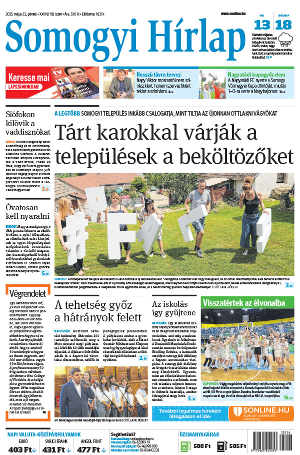 Lapszám: 2025.05.23. + melléklet