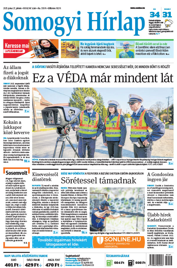 Lapszám: 2025.06.27. + MELLÉKLET