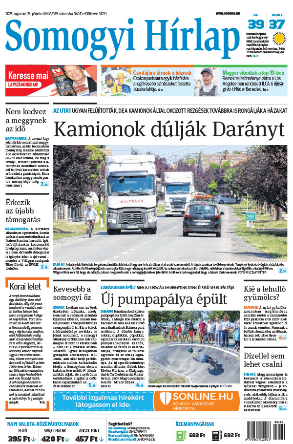 Lapszám: 2025.08.15. + MELLÉKLET