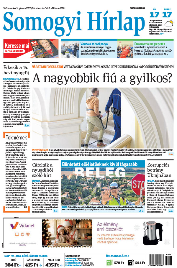 Lapszám: 2025.11.14. + MELLÉKLET