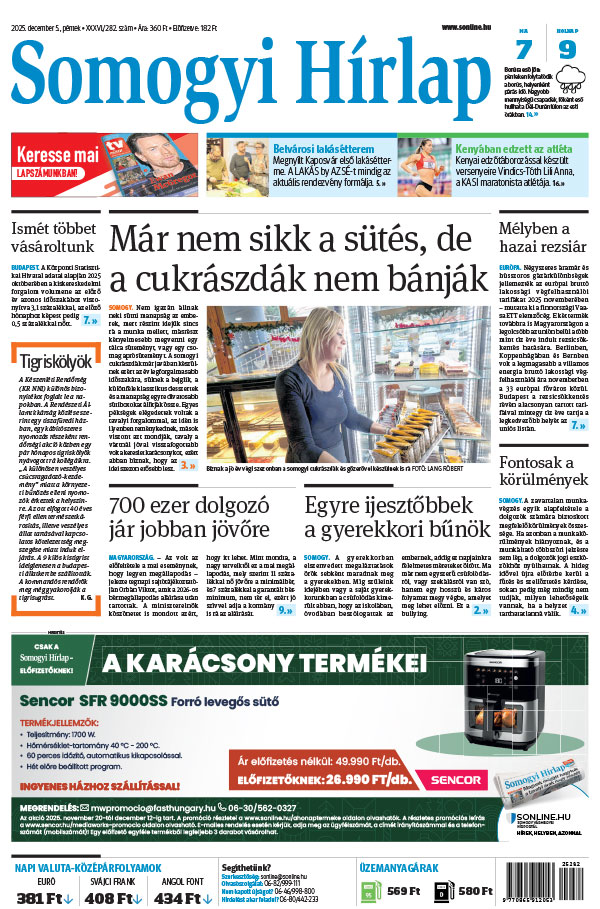 Lapszám: 2025.12.05. + MELLÉKLET