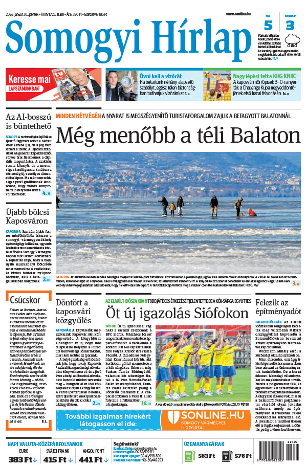 Lapszám: 2026. 01. 30. + MELLÉKLET