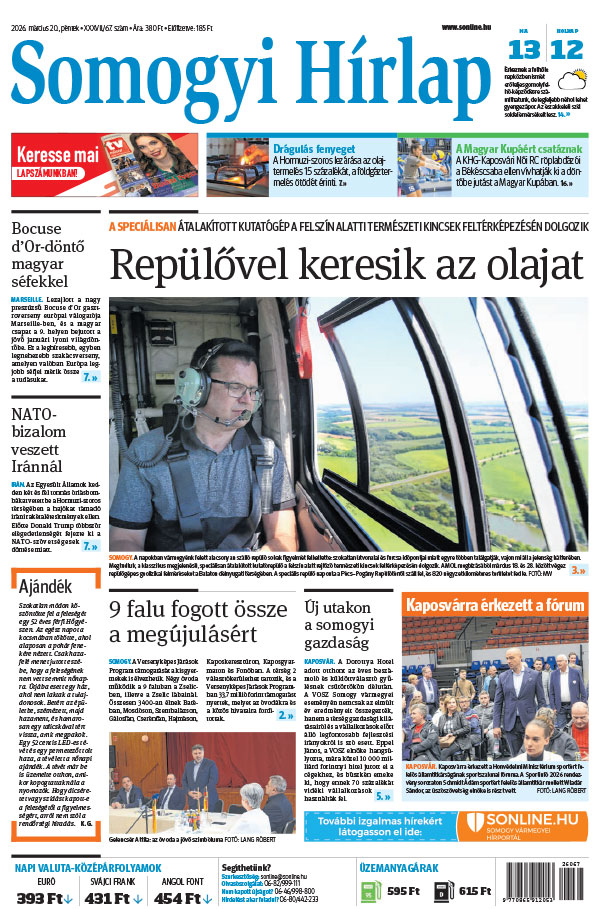 Lapszám: 2026. 03. 20. + MELLÉKLET