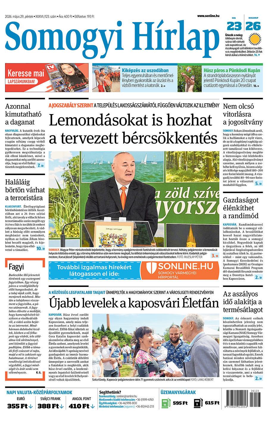 Lapszám: 2026.05.29. + Melléklet