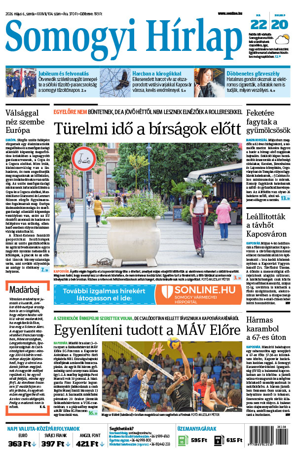 Lapszám: 2026. 05. 06.