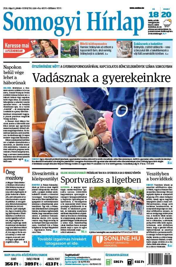 Lapszám: 2026. 05. 08. + MELLÉKLET