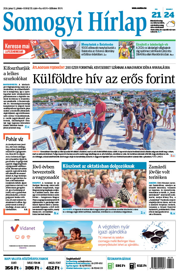 Lapszám: 2026. 06. 12. + MELLÉKLET