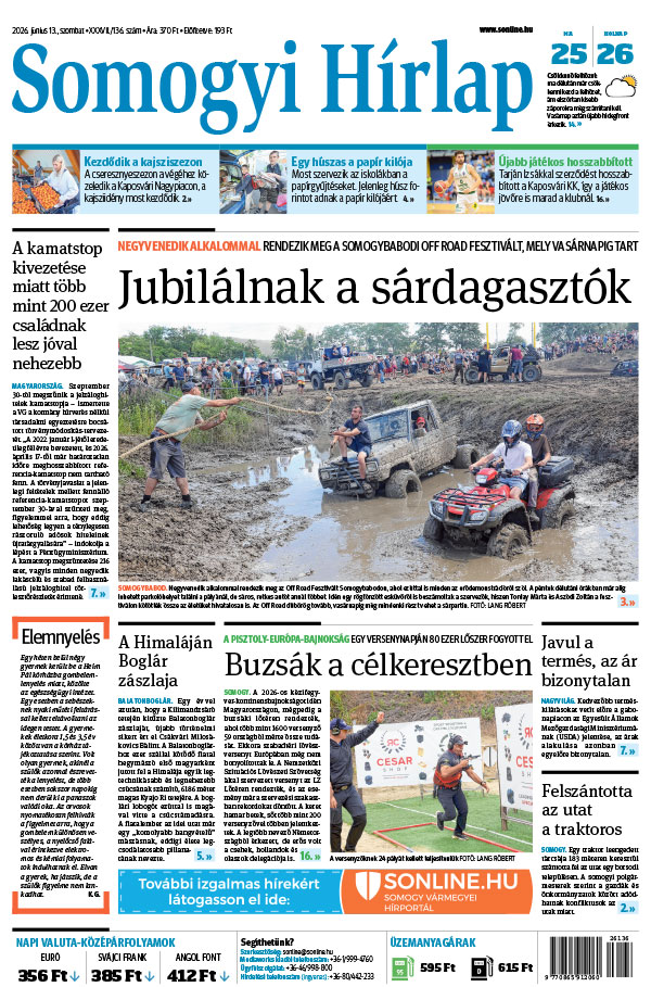 Lapszám: 2026. 06. 13.