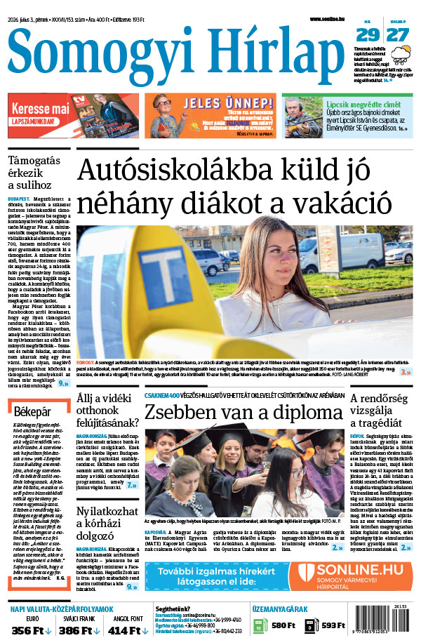 Lapszám: 2026. 07. 03.